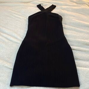 Babaton black sculpt dress; black; size S